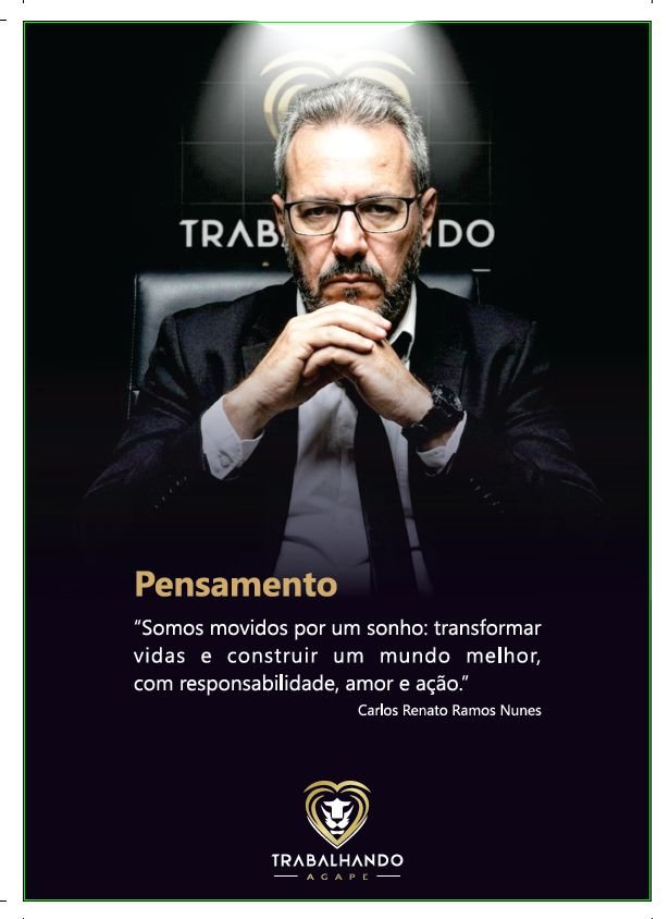 Carlos Renato Ramos Nunes, fundador do Projeto Trabalhando Ágape