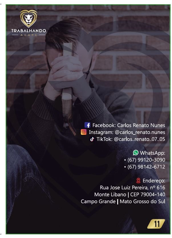 Conteúdo informativo Trabalhando Ágape